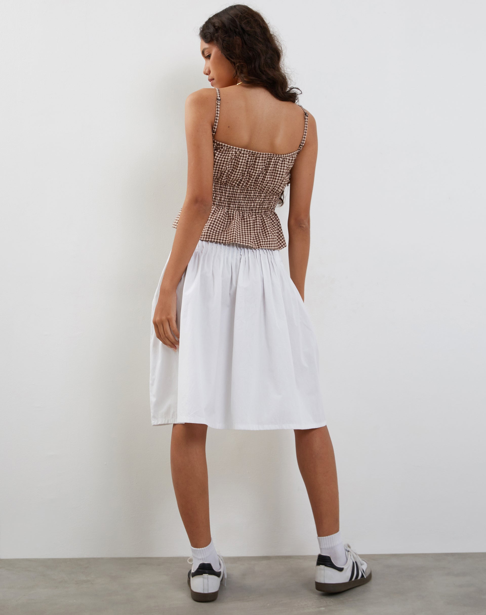 Immagine di Lyncia Tie Front Cami Top in Mini Gingham