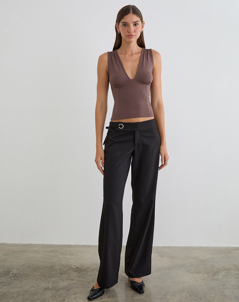 Immagine del top Lynod Plunge in Deep Taupe