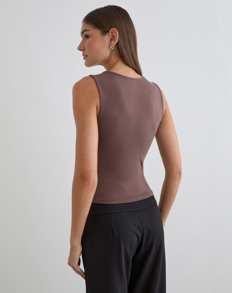 Immagine del top Lynod Plunge in Deep Taupe