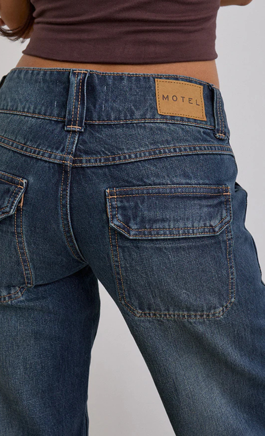 Cargo rilassato a vita bassa