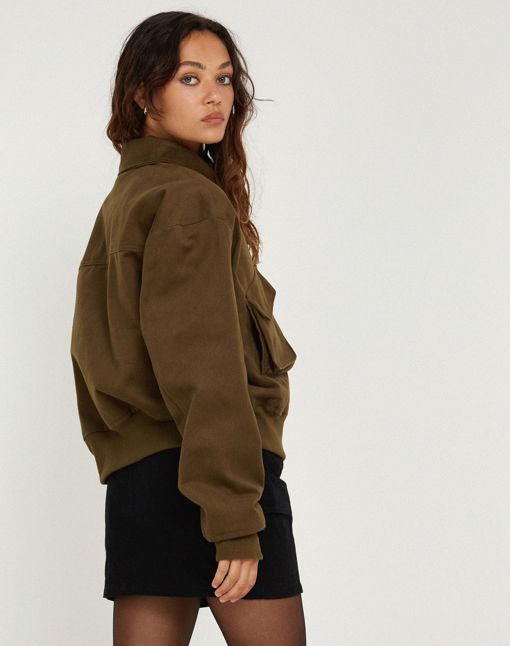 Giacca MA2 in Twill Suede Khaki