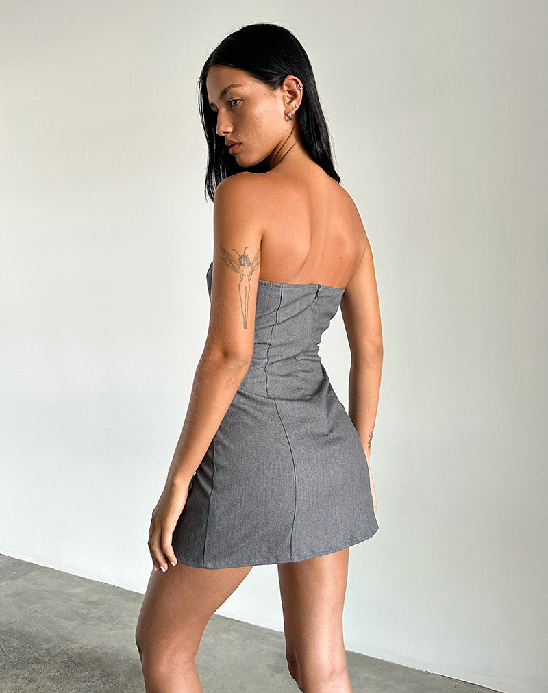 Immagine di Magaska Mini Abito a Fascia in Charcoal Sartoriale