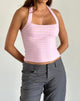 Immagine di Image of Maggha Top con scollo a mezzaluna in rosa stropicciato