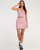 immagine di Pelmo Mini Skirt in Apple Check Blush Red