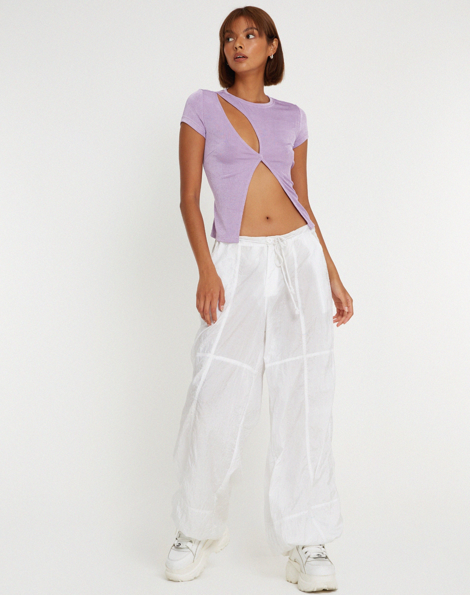 immagine di Maha Cutout Top in Lavanda