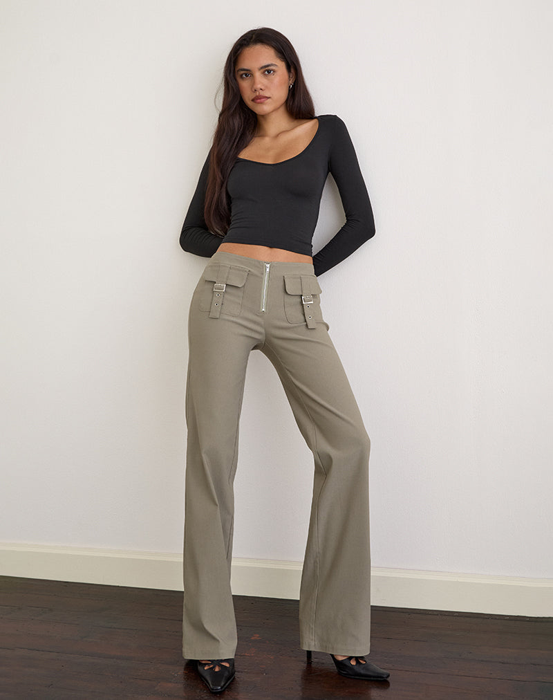 Immagine di Maite Pocket Trouser in Tailoring Taupe