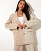 Immagine di Maiwa Blazer in contrasto Tan e Beige