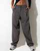 IMMAGINE DI Sakaria Pantalone a gamba larga in Charcoal sartoriale