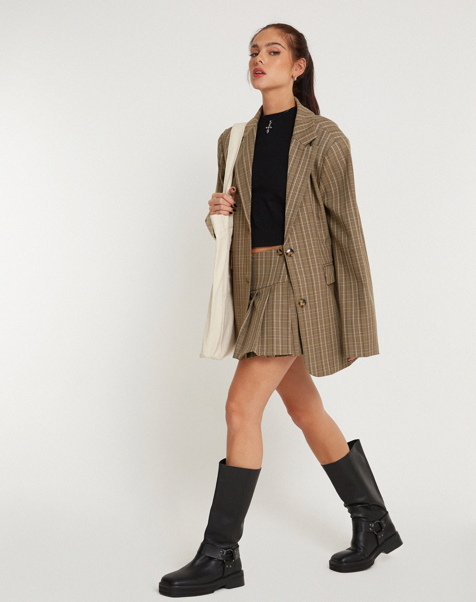 Immagine di Maiwa Blazer in Check Brown