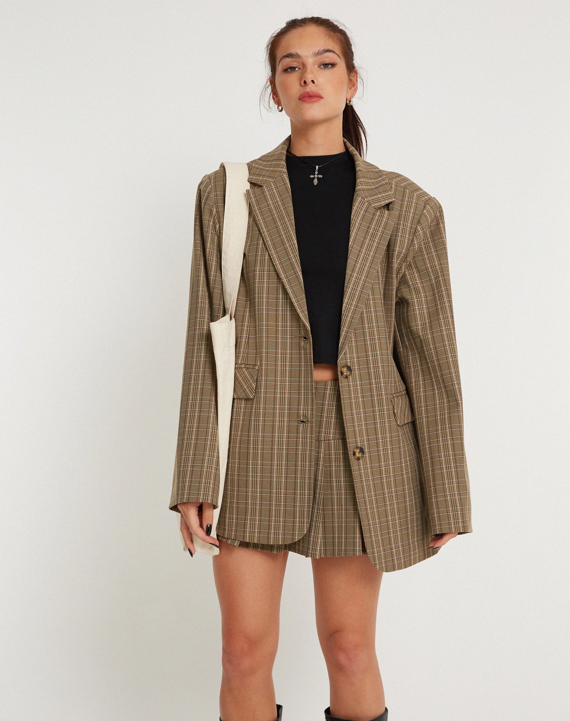 Immagine di Maiwa Blazer in Check Brown