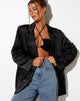 Immagine di Maiwa Blazer in nero satinato
