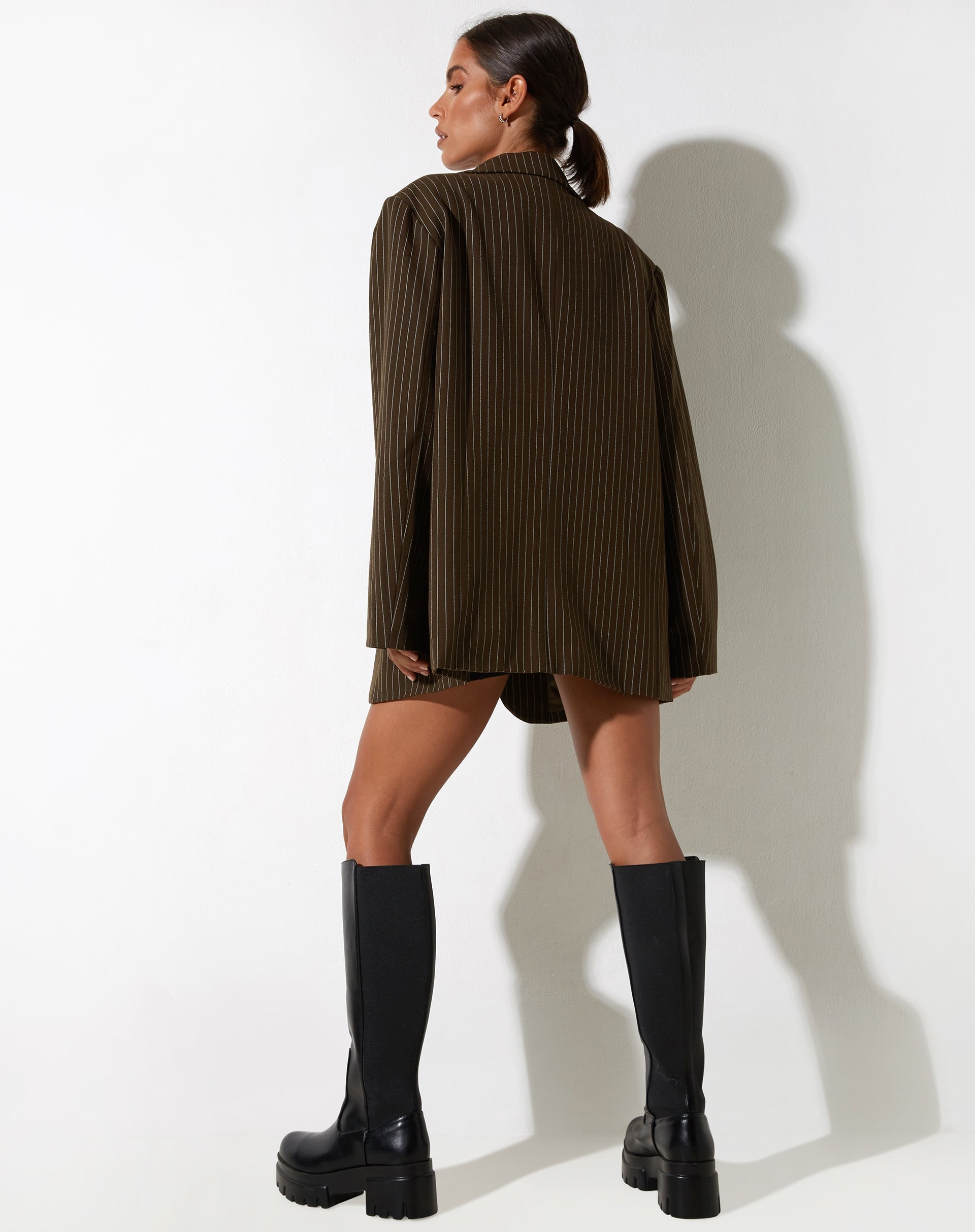 immagine di Maiwa Blazer in gessato marrone