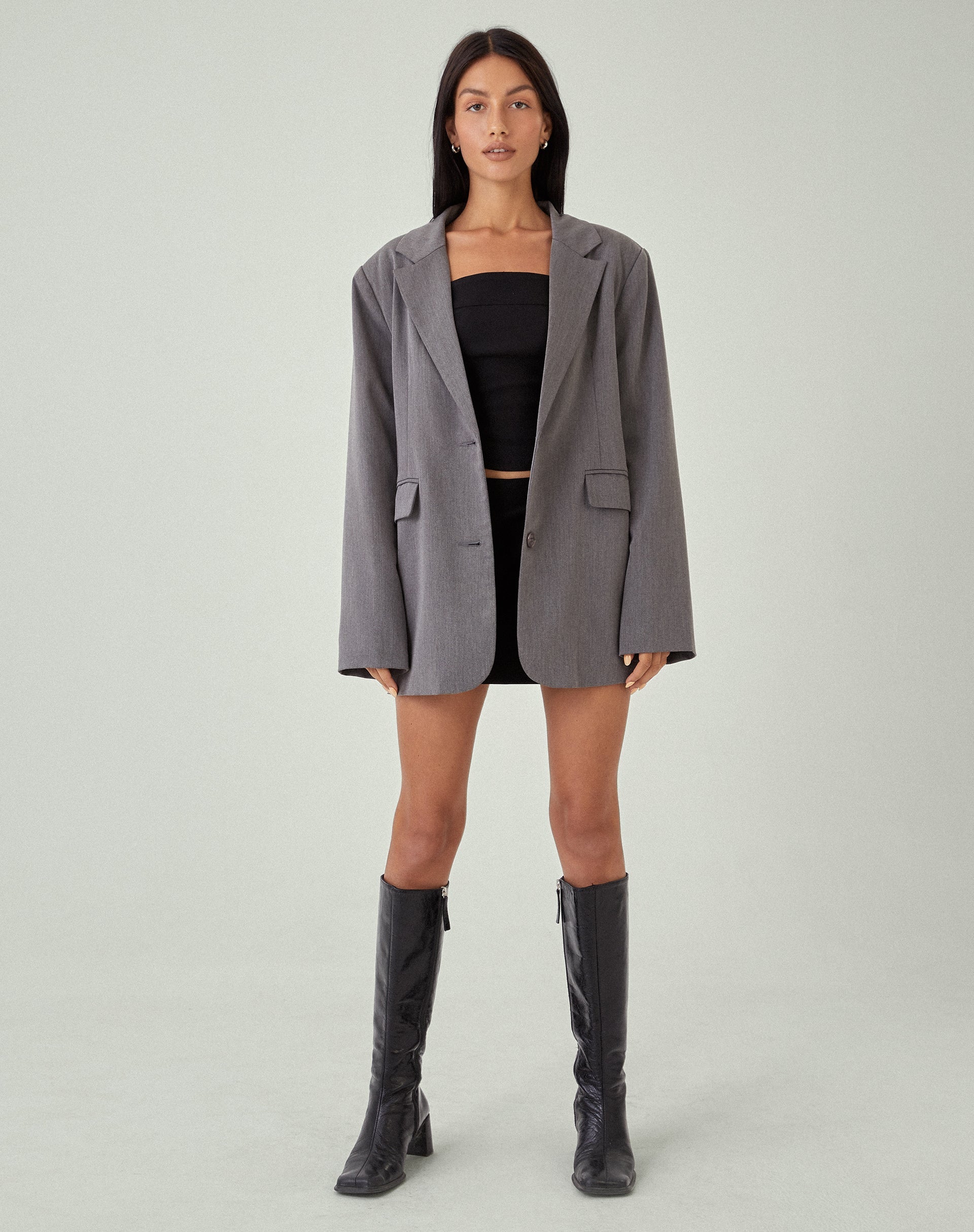 IMMAGINE DEL Blazer Maiwa in Charcoal sartoriale