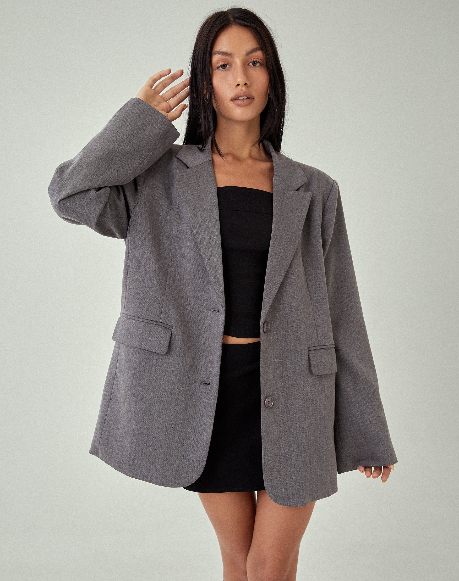 IMMAGINE DEL Blazer Maiwa in Charcoal sartoriale