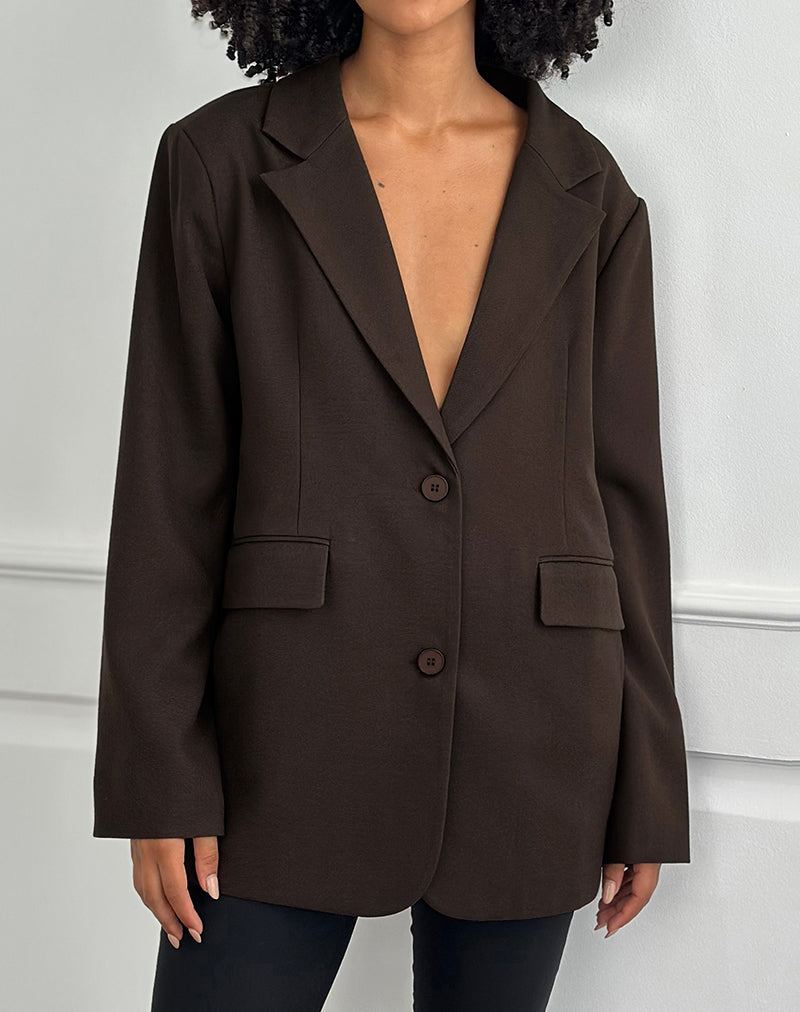 Immagine di Maiwa Blazer sartoriale testurizzato in marrone