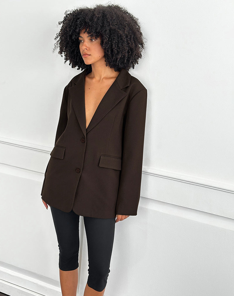 Immagine di Maiwa Blazer sartoriale testurizzato in marrone
