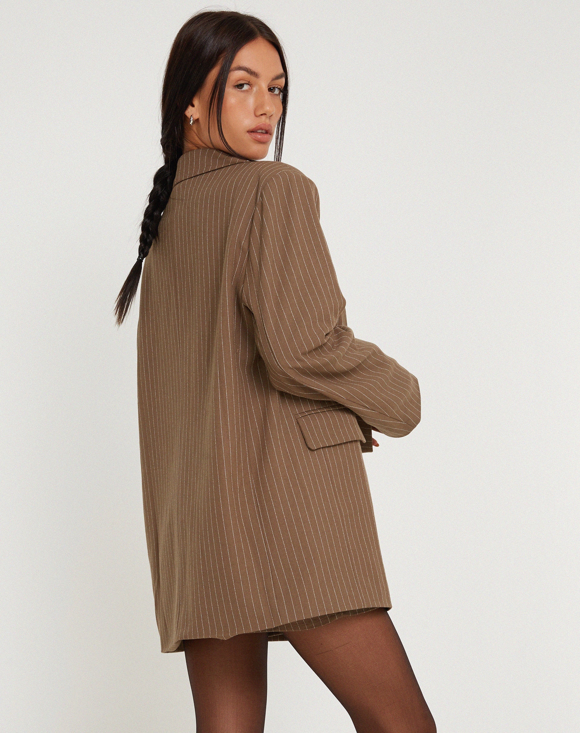 immagine di Maiwa Blazer gessato marrone