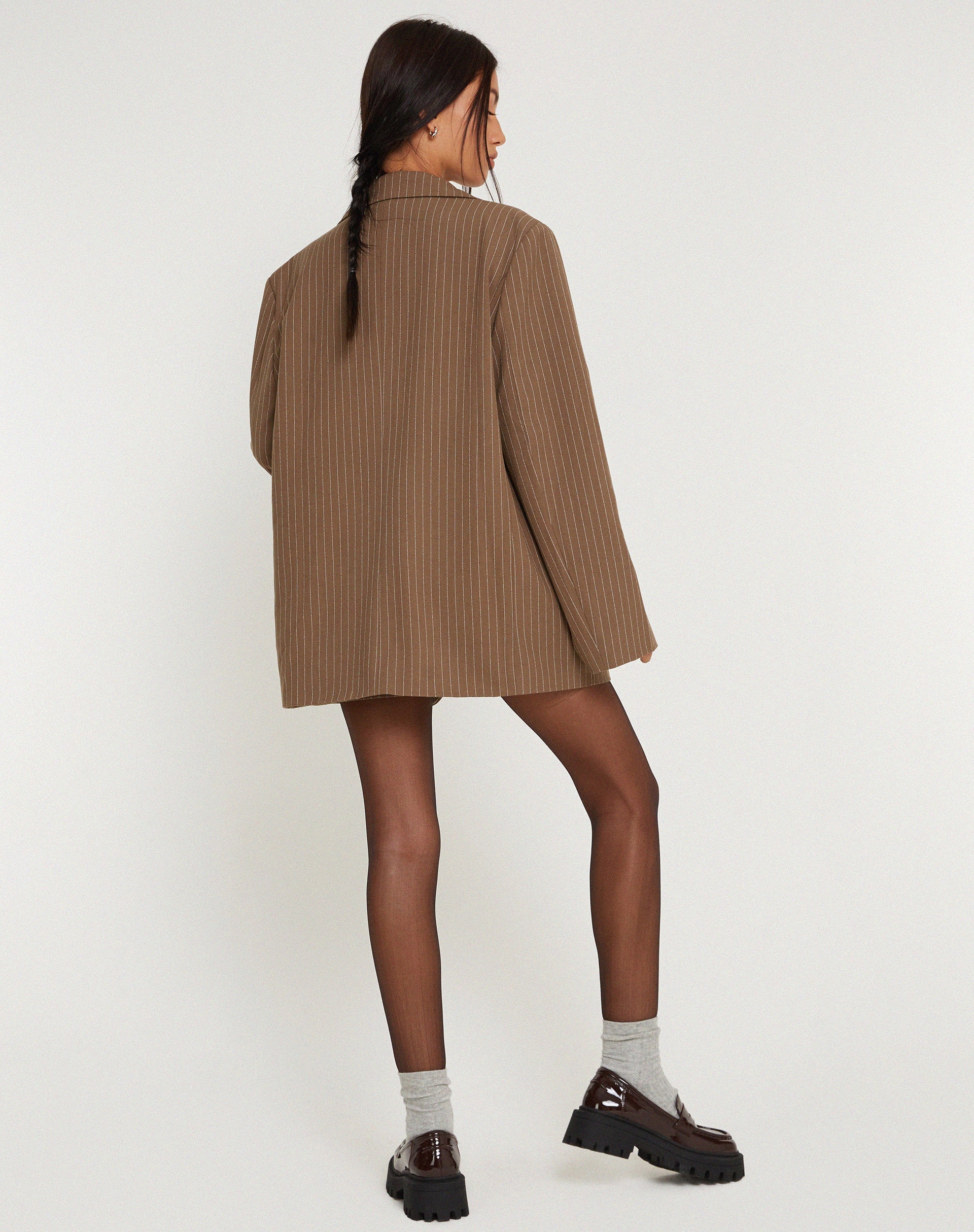 immagine di Maiwa Blazer gessato marrone