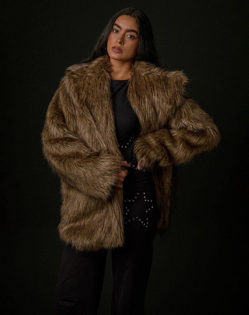 Image of Malakai Long Sleeve Top in Star Stud Black