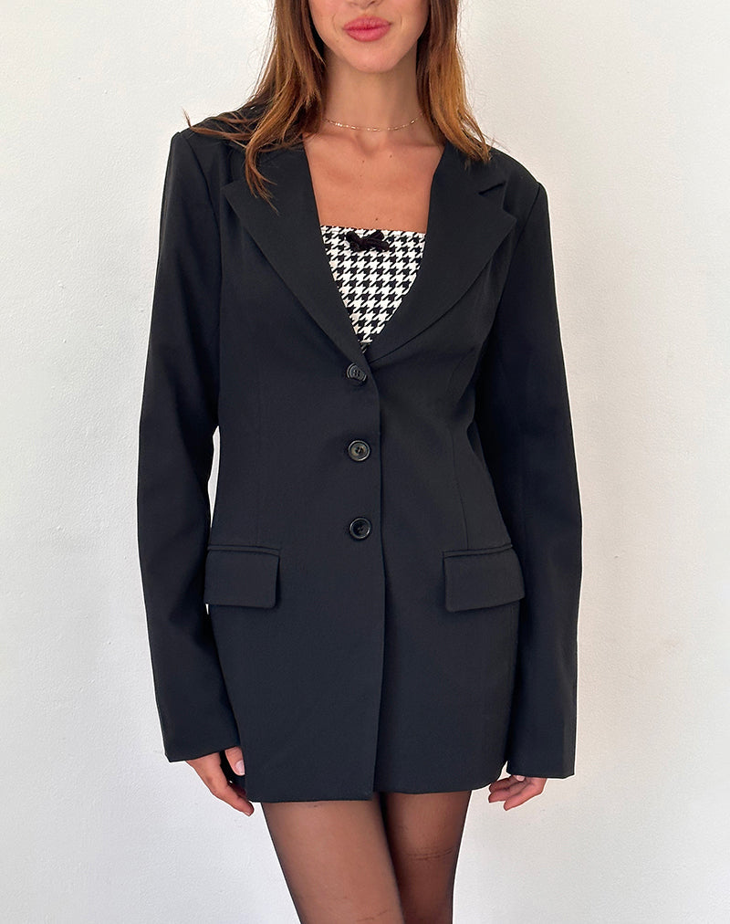 Immagine di Malana Blazer slim fit in nero sartoriale