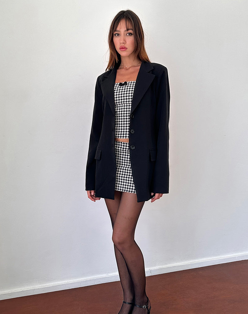 Immagine di Malana Blazer slim fit in nero sartoriale