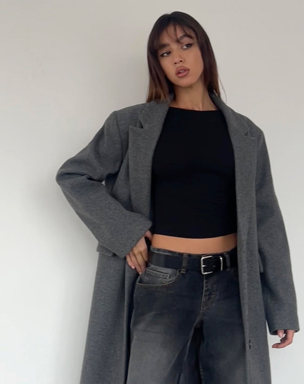 Cappotto lungo Malati in carbone