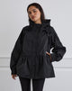 Immagine di Malcari Peplum Nylon Jacket in Black