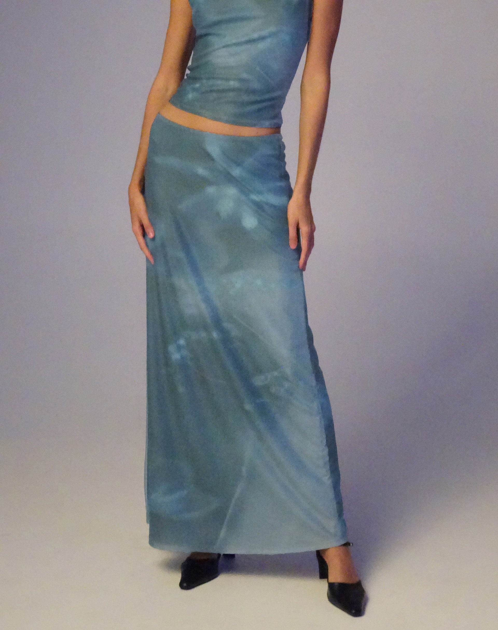 Immagine di Nola Maxi Gonna in Lumen Floral Blu