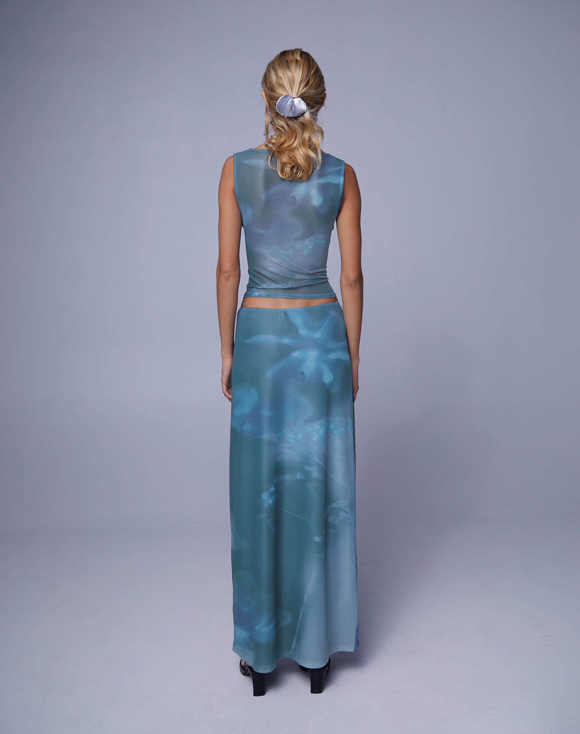 Immagine di Nola Maxi Gonna in Lumen Floral Blu