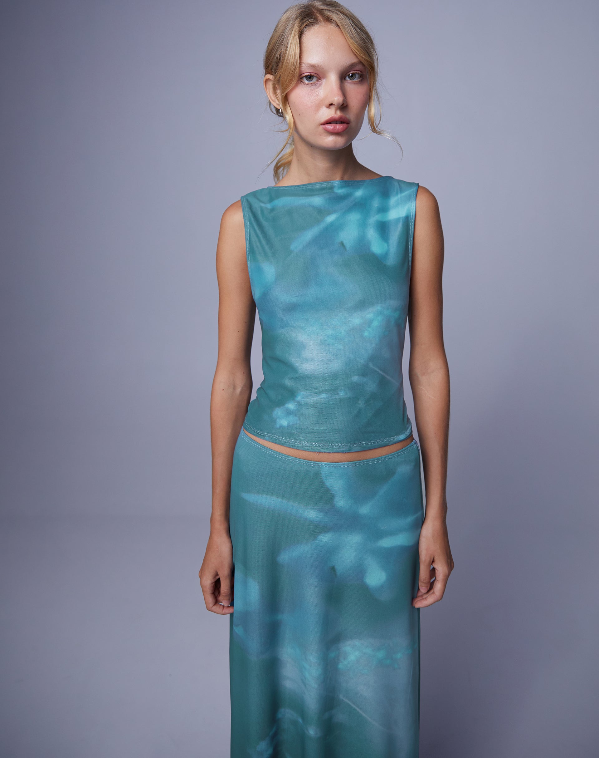 Immagine di Image of Maloe Top in maglia floreale Lumen