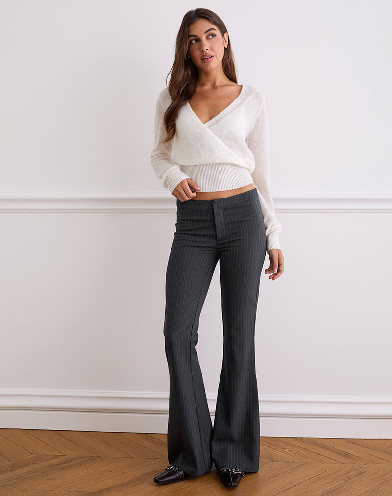 Immagine del pantalone Malvinas in grigio sartoriale a righe