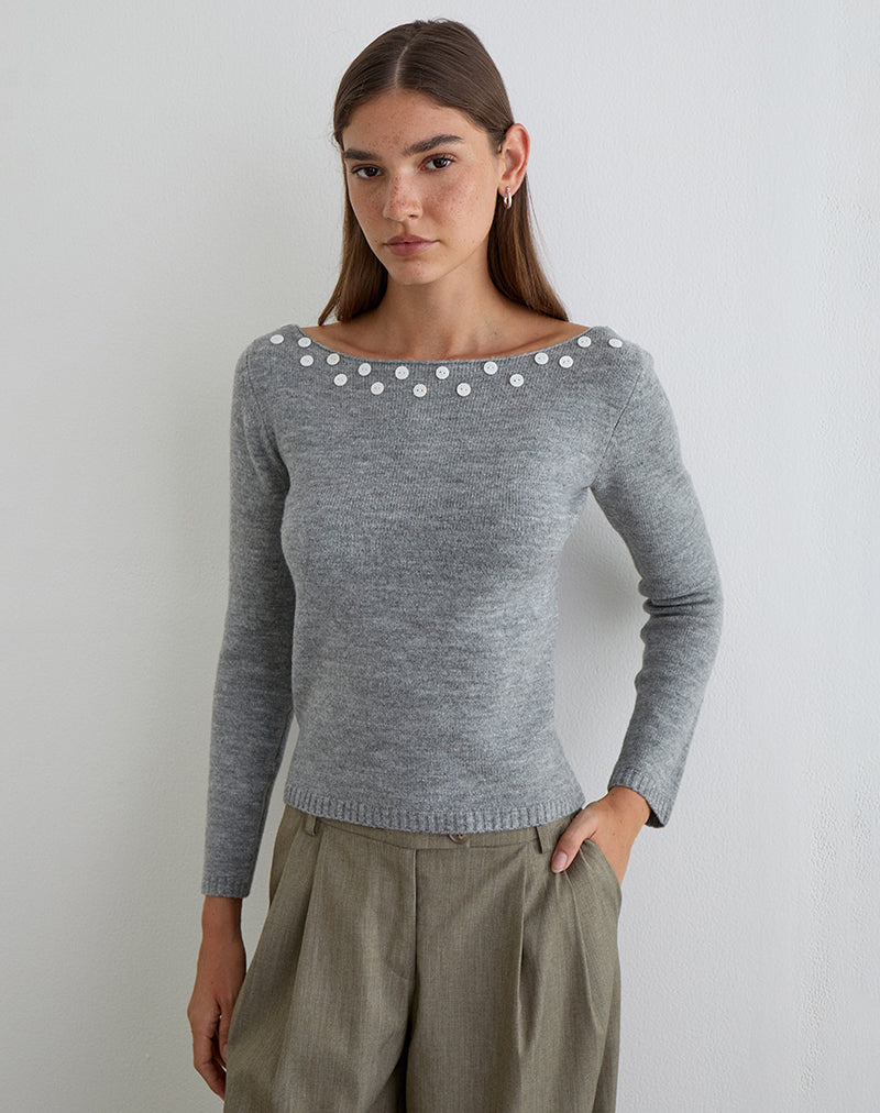 Manahi Jumper in Pearl Knit Grey