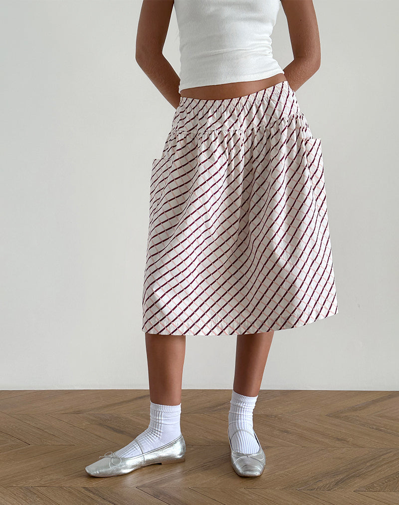 immagine di Manasi Midi Skirt in piastrelle geometriche