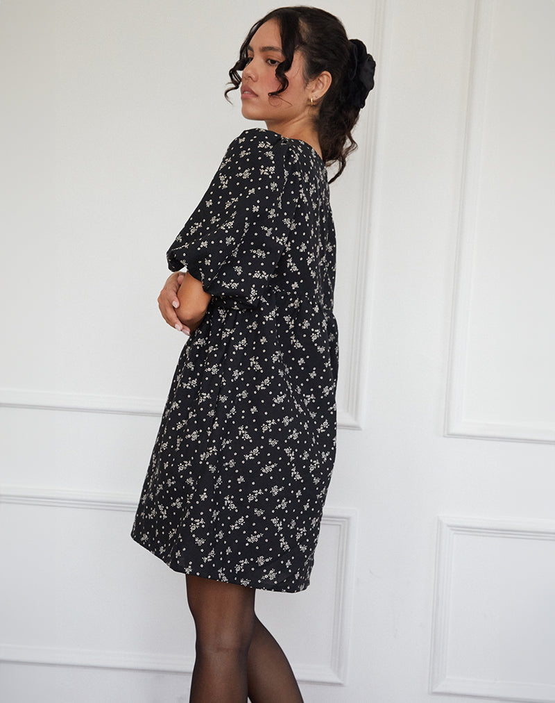 Immagine di Marate Midi Dress in Terra Floreale Nero