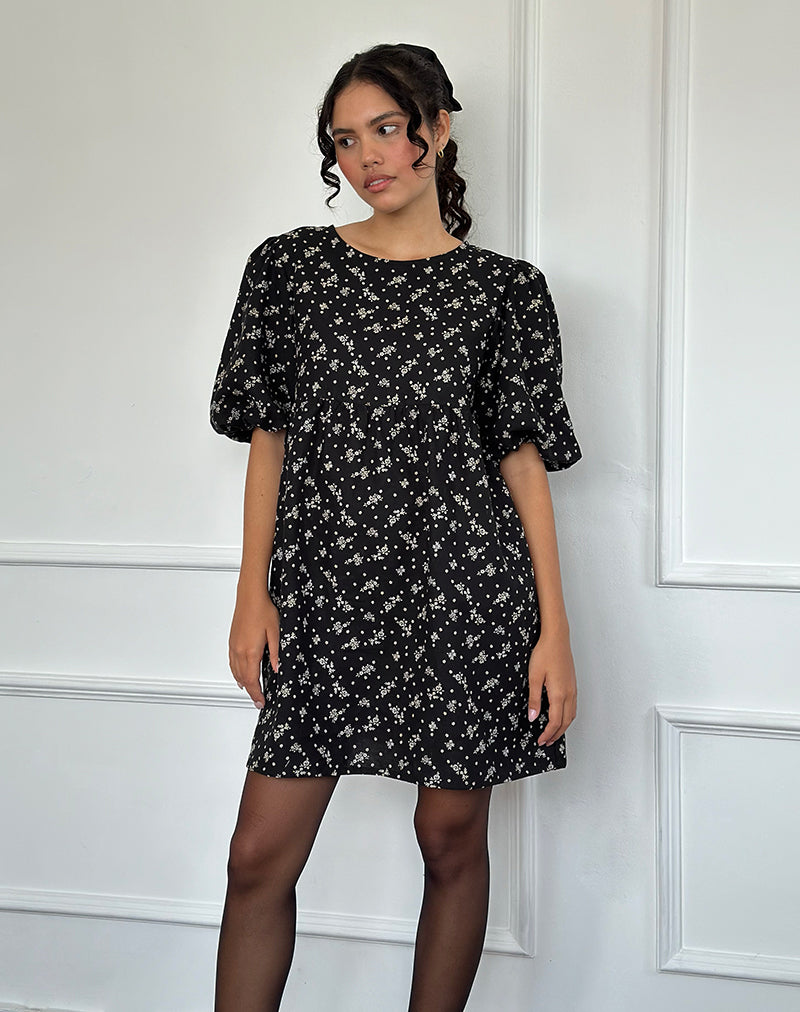 Immagine di Marate Midi Dress in Terra Floreale Nero