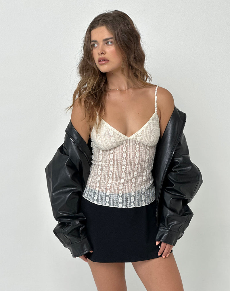 Immagine di Marinda Cami Top in pizzo crema