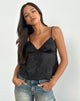 Immagine di Marinda Top in raso jacquard nero