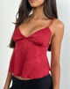 Immagine di Marinda Top in raso jacquard Borgogna