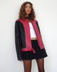 Immagine della giacca biker Marion PU in rosso con pannelli neri