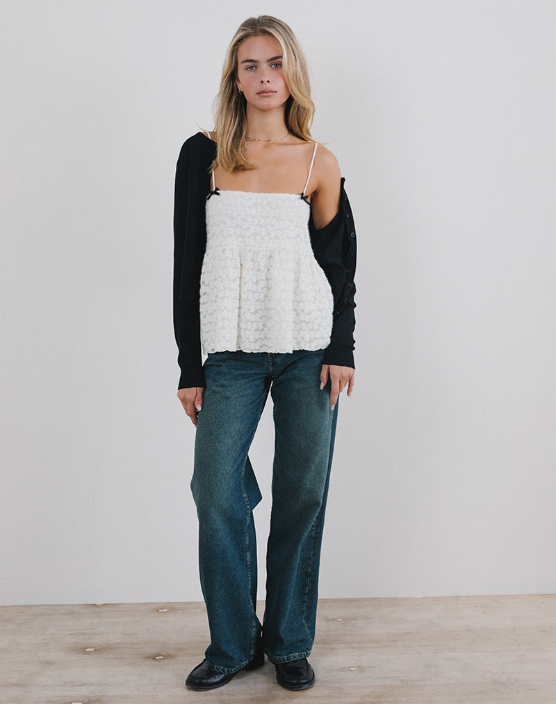 Immagine di Marreta Cami Top in pizzo Dahlia Avorio