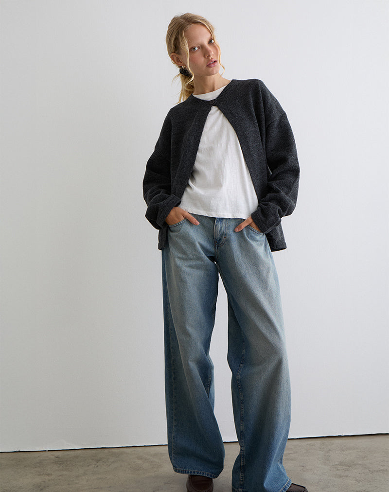 Cardigan Maureen in grigio scuro