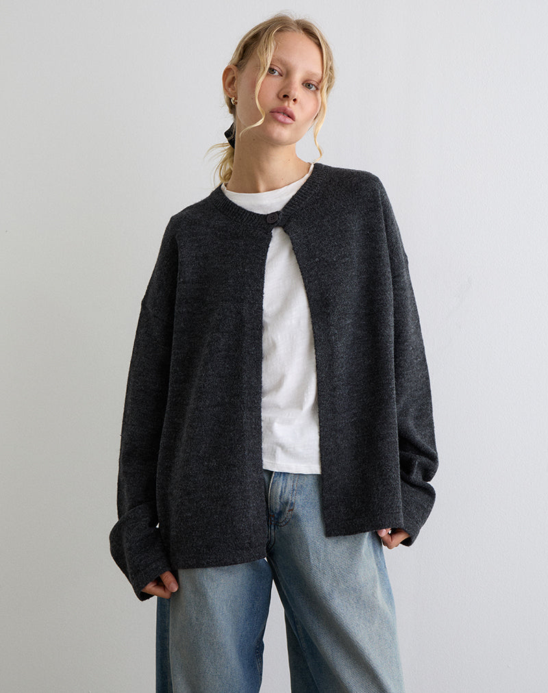Cardigan Maureen in grigio scuro