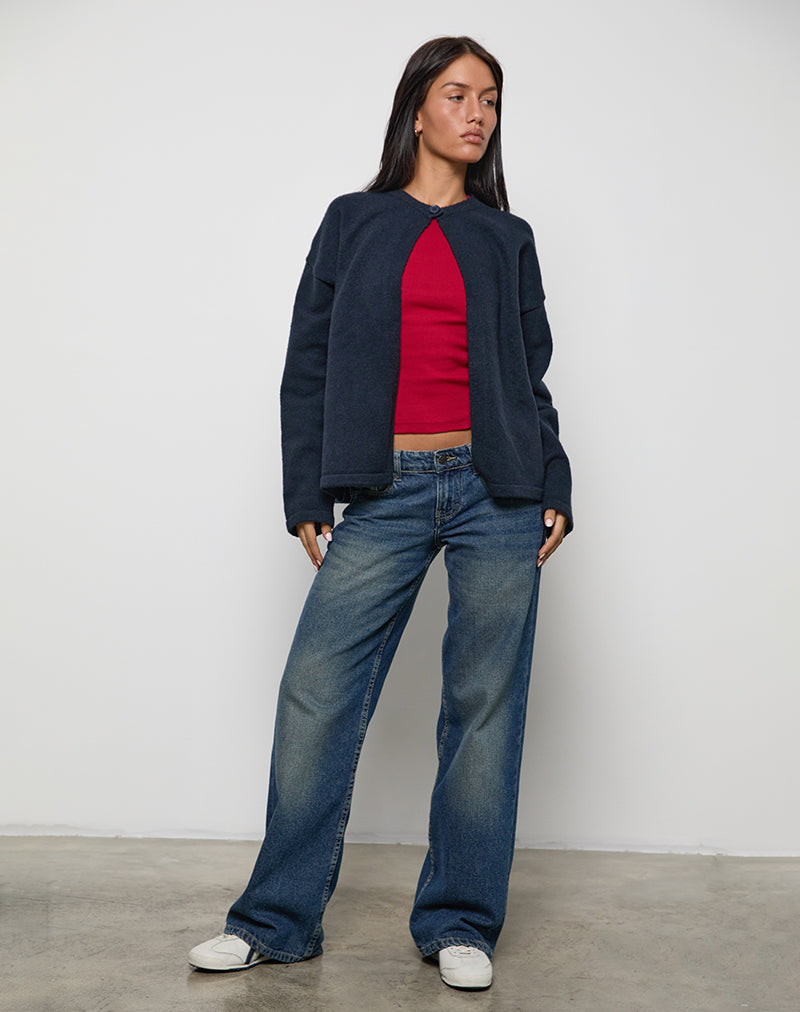 Cardigan Maureen in Marina scuro