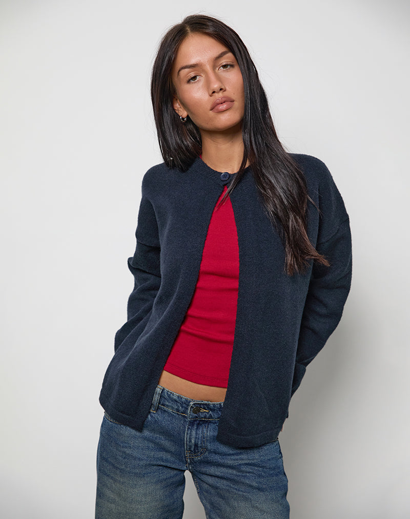 Cardigan Maureen in Marina scuro