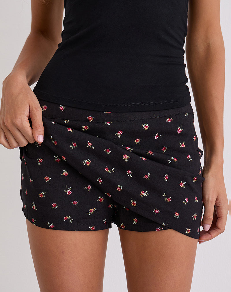 Immagine di Haruto Skort in Ditsy Rose Garden Nero