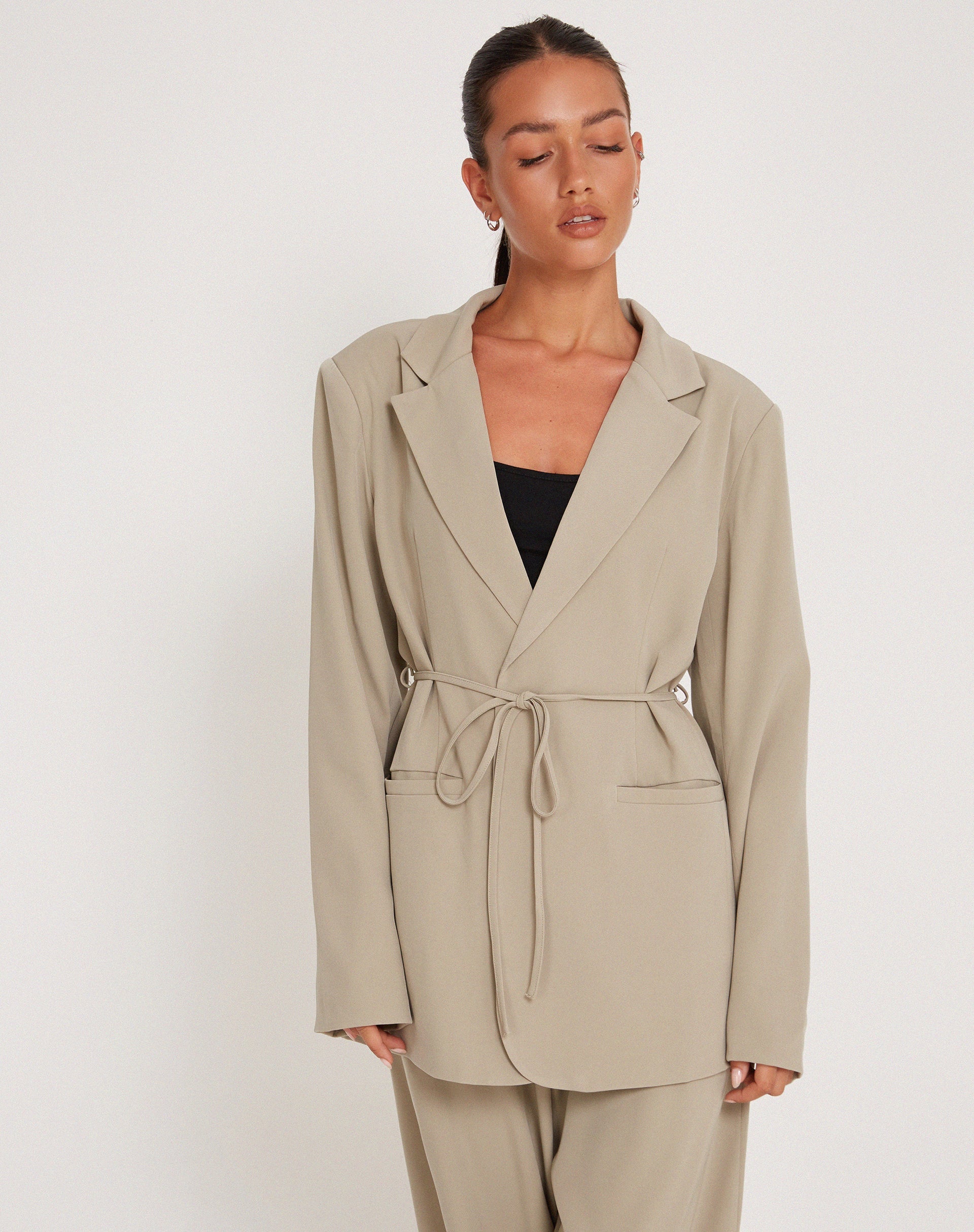 Pantalone Sabria in Taupe sartoriale