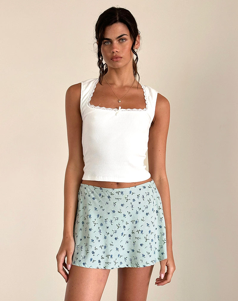 Minigonna Mckenna in verde petalo