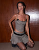Immagine di Calida Top corsetto in micro check marrone