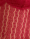 maglia in pizzo rosso