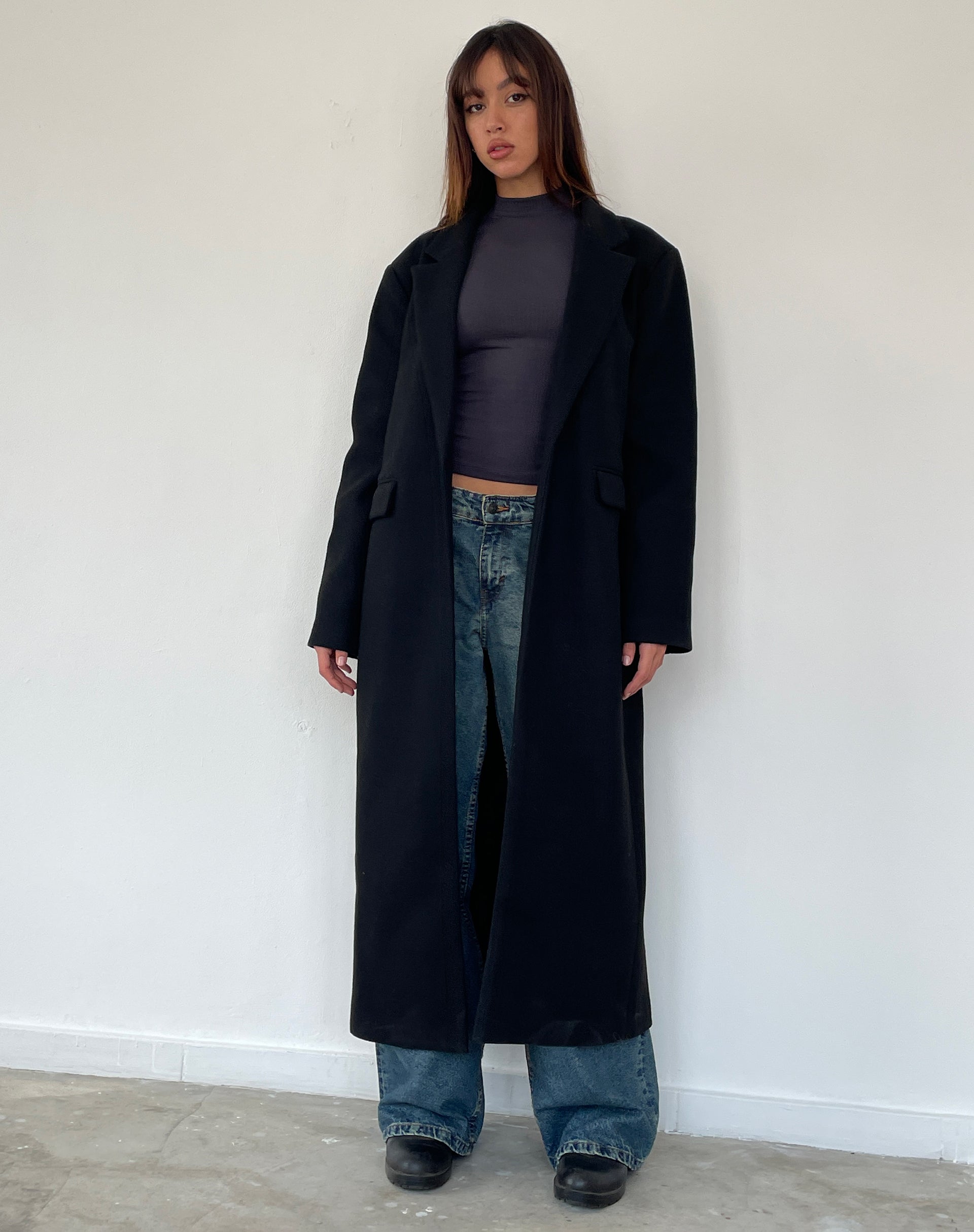Immagine di Melani Cappotto di lana lungo in nero